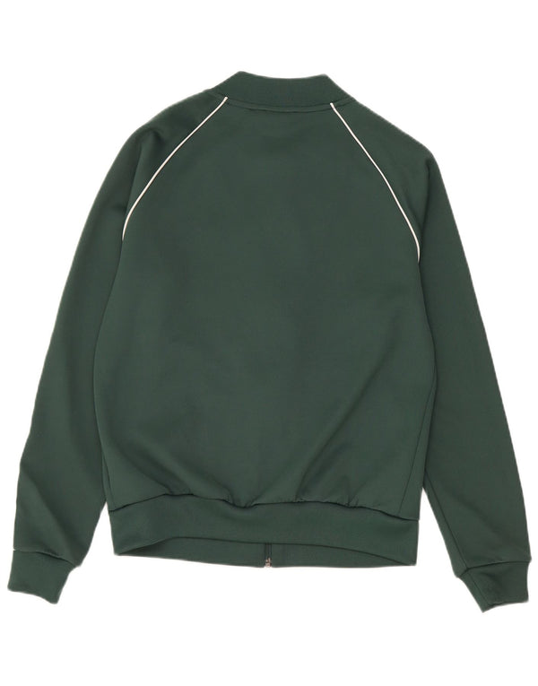 Adidas Womens Regular Fit Tracksuit Top Jacket UK 10 Pequeno Verde Poliéster