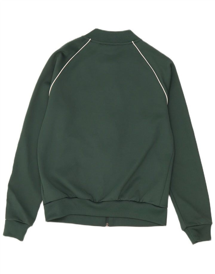 Adidas Womens Regular Fit Tracksuit Top Jacket UK 10 Pequeno Verde Poliéster