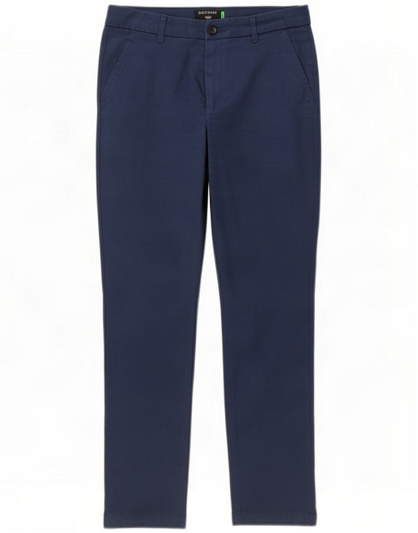 Dockers Mens Slim Chino Calças W28 L28 Azul marinho