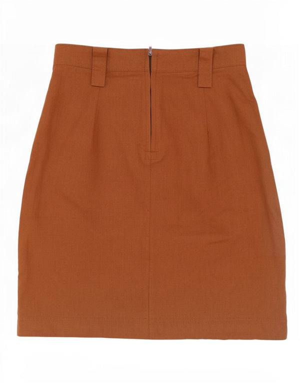 Saia lápis feminina vintage IT 42 médio W26 algodão marrom