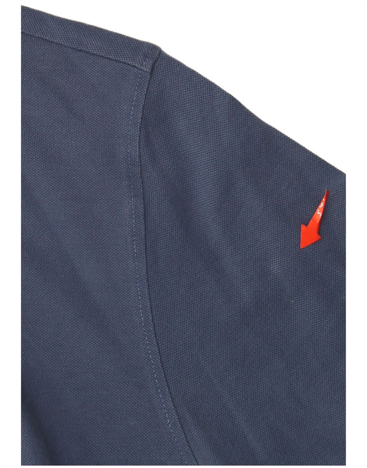 Camisa polo masculina Liu Jo grande algodão azul marinho