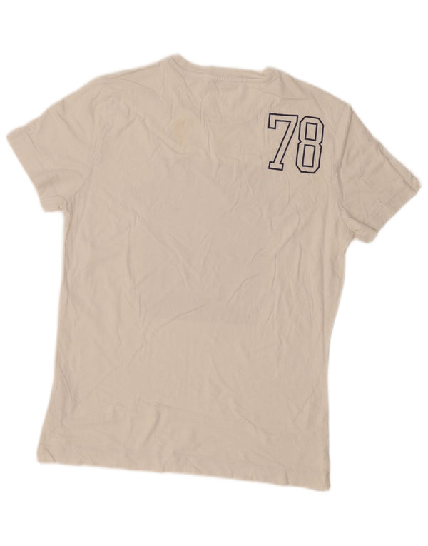 Calvin Klein Jeans Camiseta masculina gráfica Top médio algodão branco