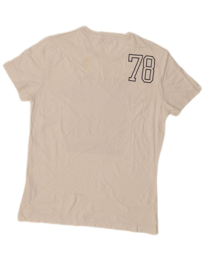 Calvin Klein Jeans Camiseta masculina gráfica Top médio algodão branco
