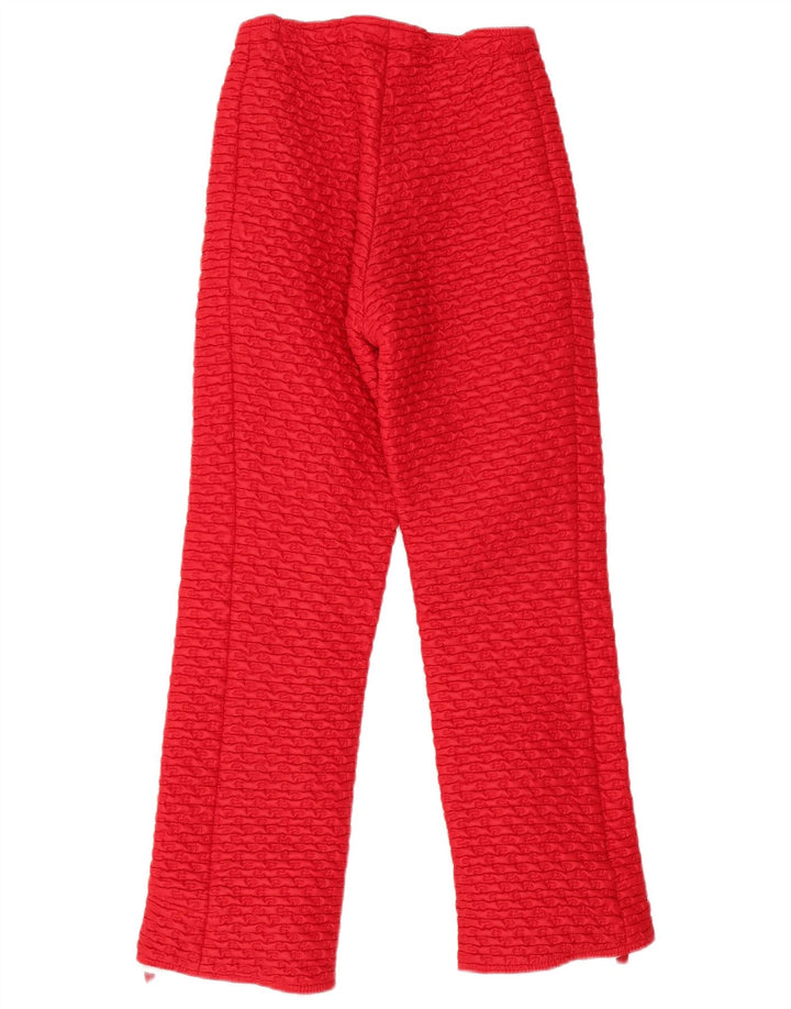 Calças de esqui vintage femininas W26 L27 vermelhas