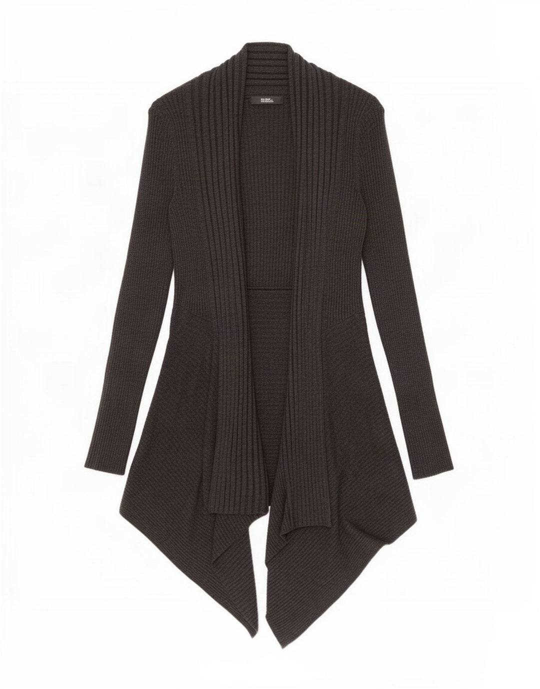 Marks & Spencer Suéter feminino Longline Open Cardigan Reino Unido 8 Pequeno Cinza