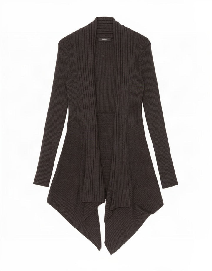 Marks & Spencer Suéter feminino Longline Open Cardigan Reino Unido 8 Pequeno Cinza