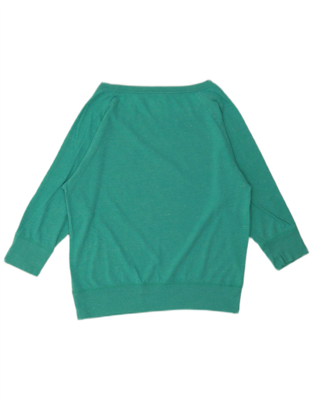 Top gráfico feminino Nike manga 3/4 UK 14 médio verde manchado