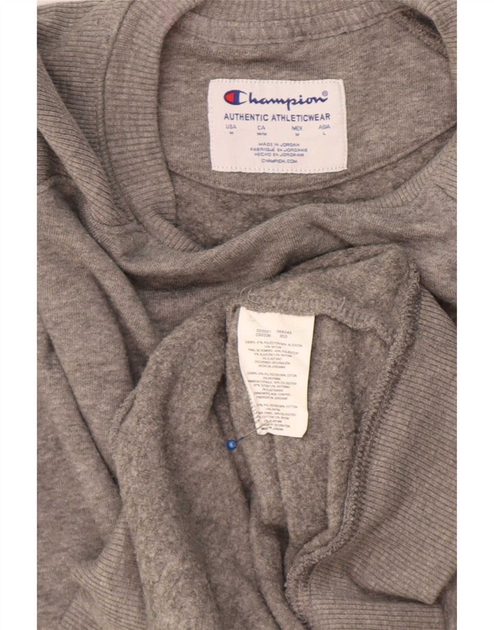 Champion moletom masculino jumper poliéster manchado cinza médio