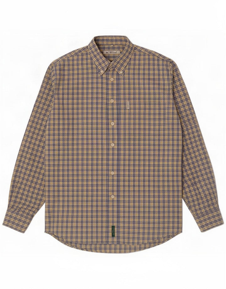 Camisa masculina Ben Sherman grande algodão xadrez azul