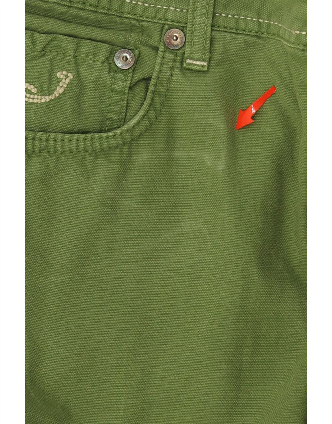 JACOB COHEN Womens Straight Casual Trousers W33 L32 Green Cotton Vintage Jacob Cohen and Second-Hand Jacob Cohen from Messina Hembry 