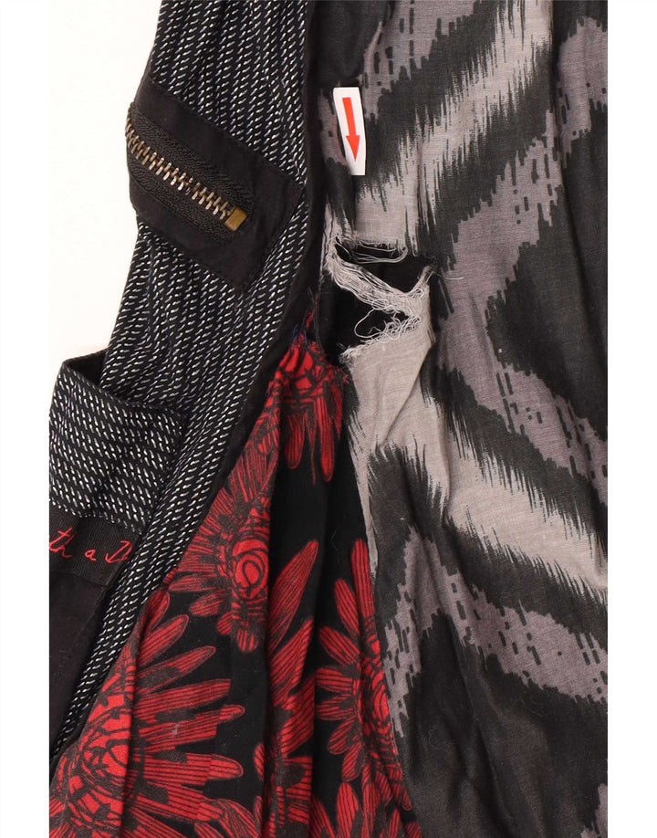 Vestido feminino Desigual Empire EU 42 grande preto patchwork algodão