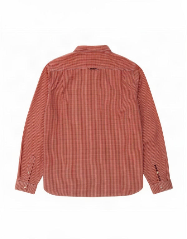 Camisa masculina Superdry 2XL algodão guingão vermelho