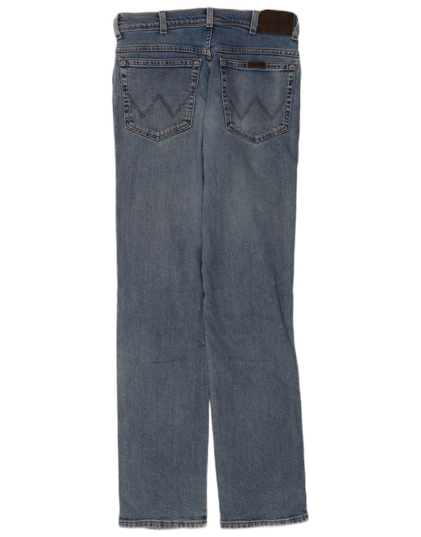 Wrangler Mens Regular Fit Jeans Reta W32 L34 Azul Algodão