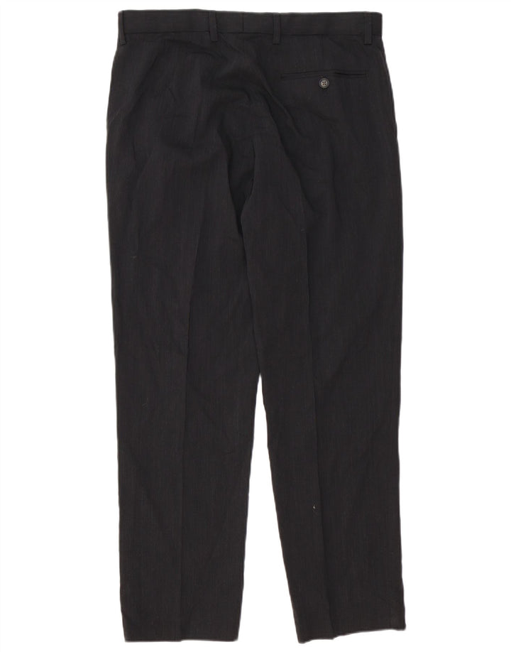 Calça feminina reta regular Marks & Spencer W32 L29 preta