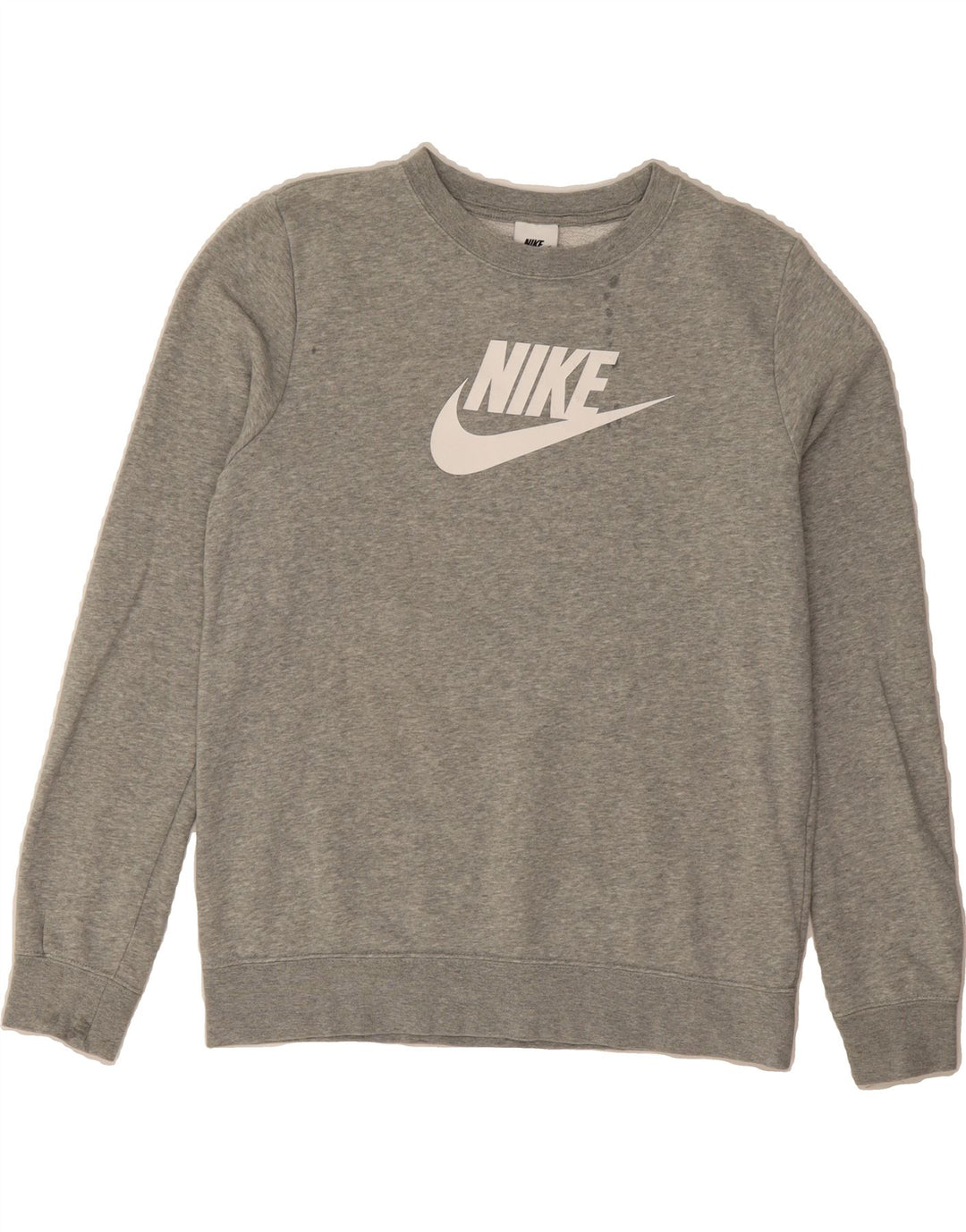 NIKE Mens Graphic Sweatshirt Jumper Small Grey Cotton Vintage Nike and Second-Hand Nike from Messina Hembry 