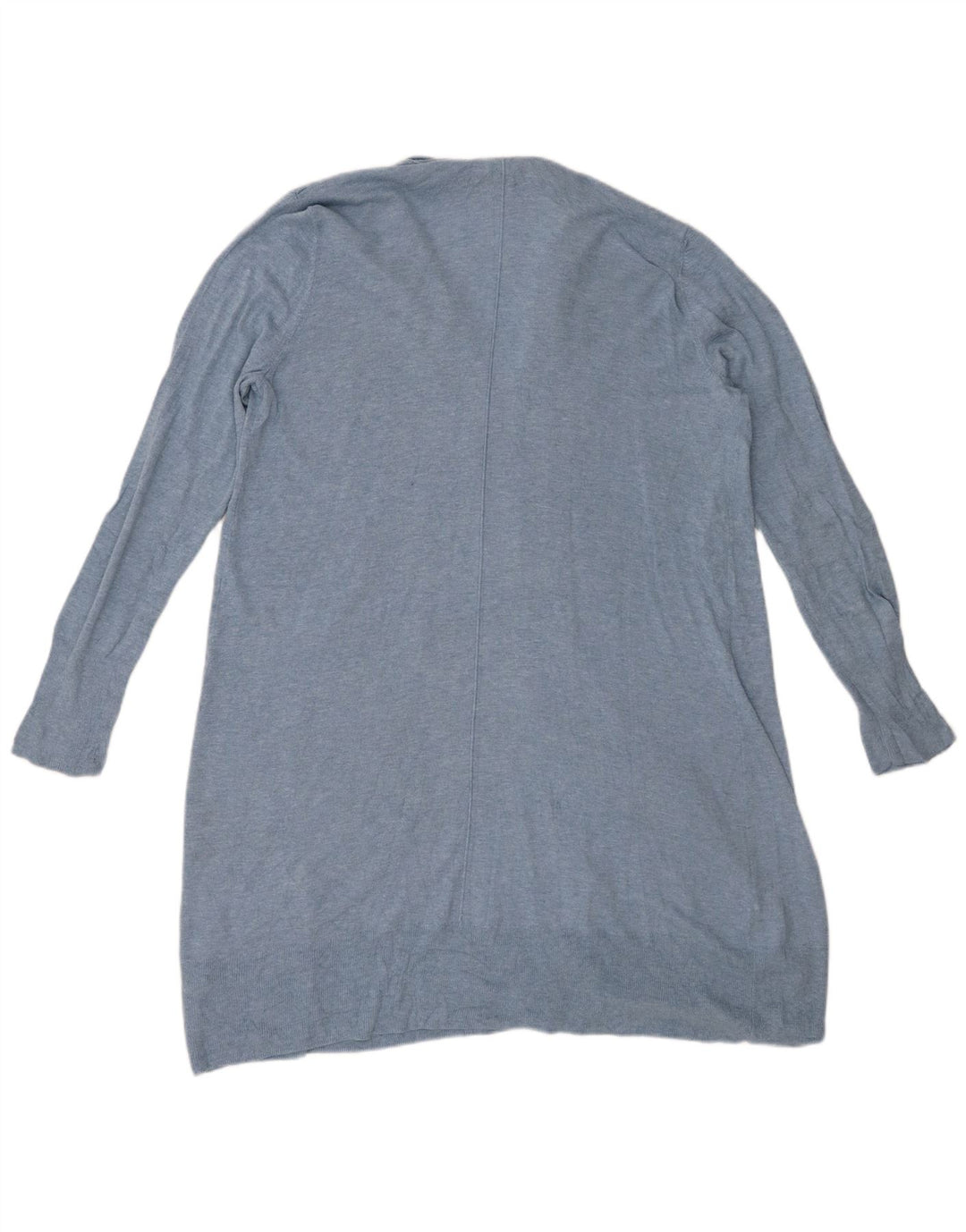 Suéter cardigan aberto com palangre feminino CHAPS Reino Unido 16 grande algodão azul