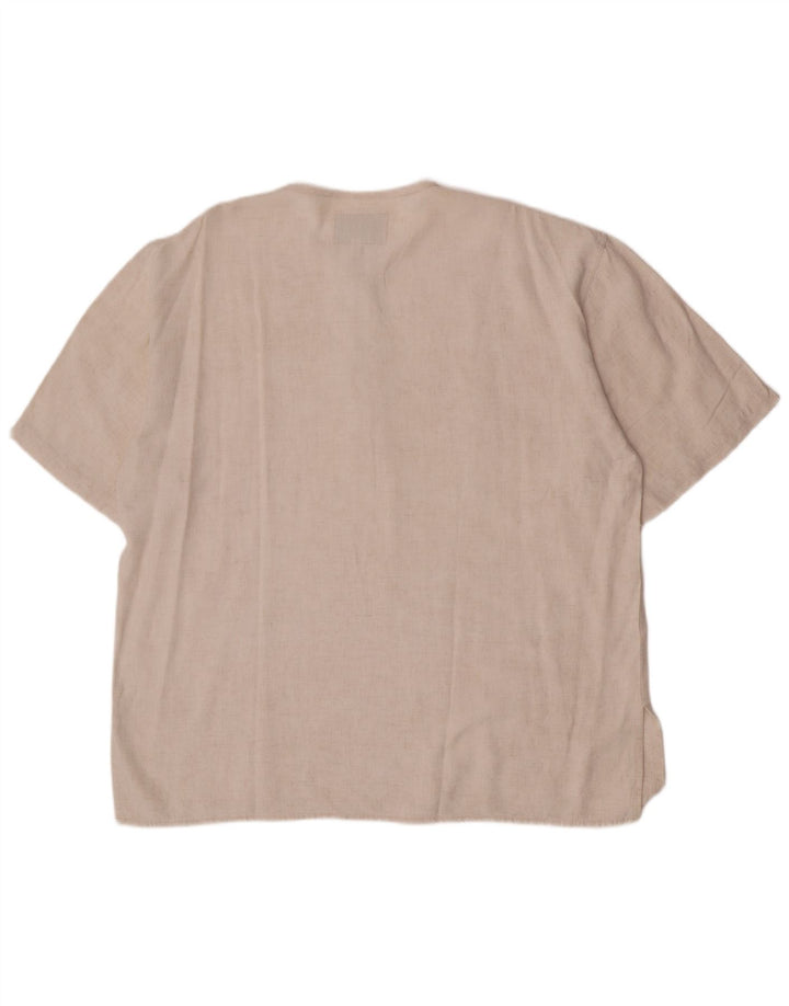 Camisa pulôver masculina de manga curta Tipo'S XL bege viscose