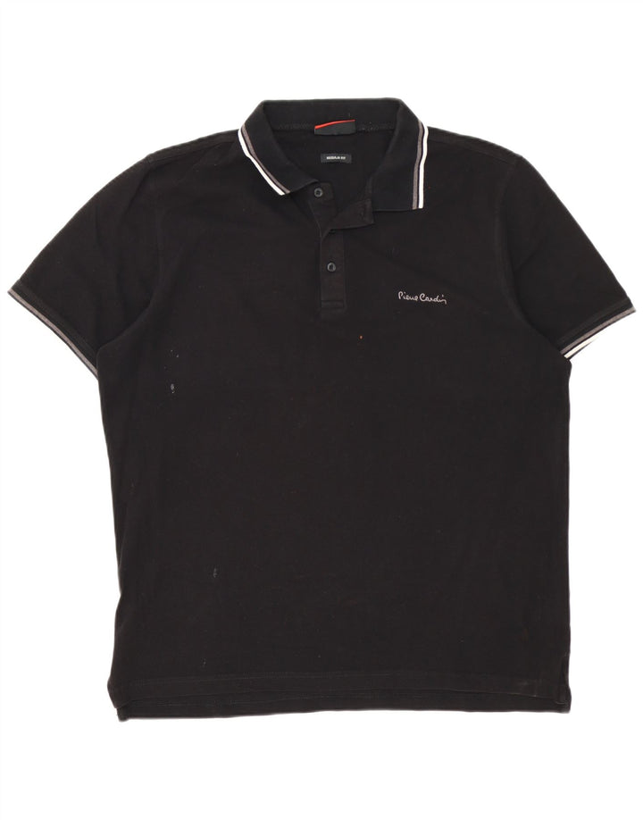 Camisa polo masculina regular Pierre Cardin XL algodão preto