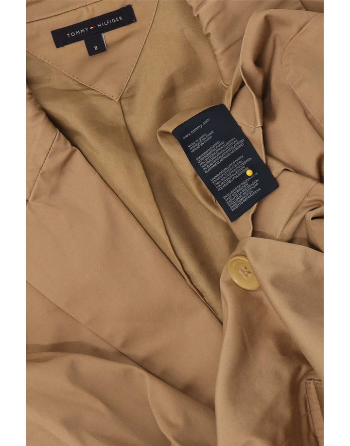 Jaqueta blazer feminina Tommy Hilfiger com 2 botões EUA 8 algodão bege médio
