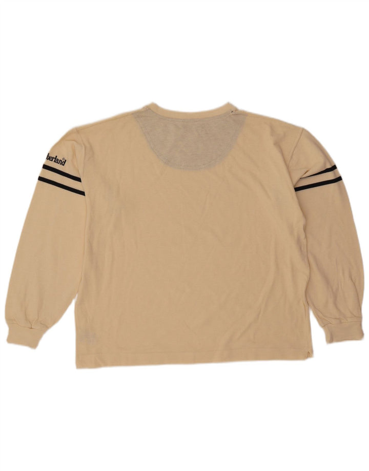 Timberland Meninos Sweatshirt Jumper 13-14 Anos Off Branco Algodão