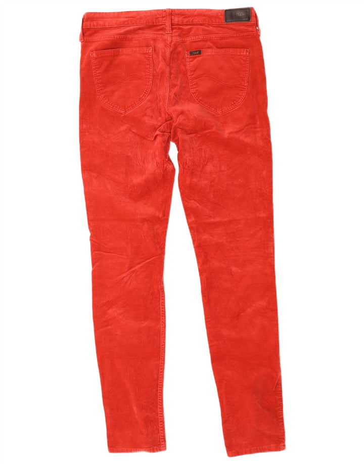 LEE Calça feminina Scarlett Skinny de veludo cotelê W31 L33 algodão vermelho