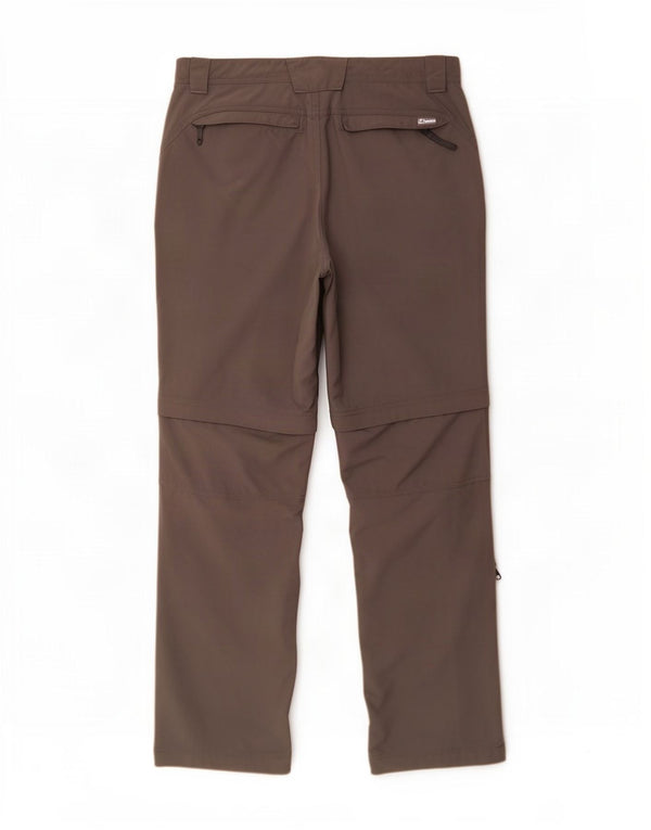 Calça feminina reta casual Berghaus UK 14 grande W32 L31 cinza nylon