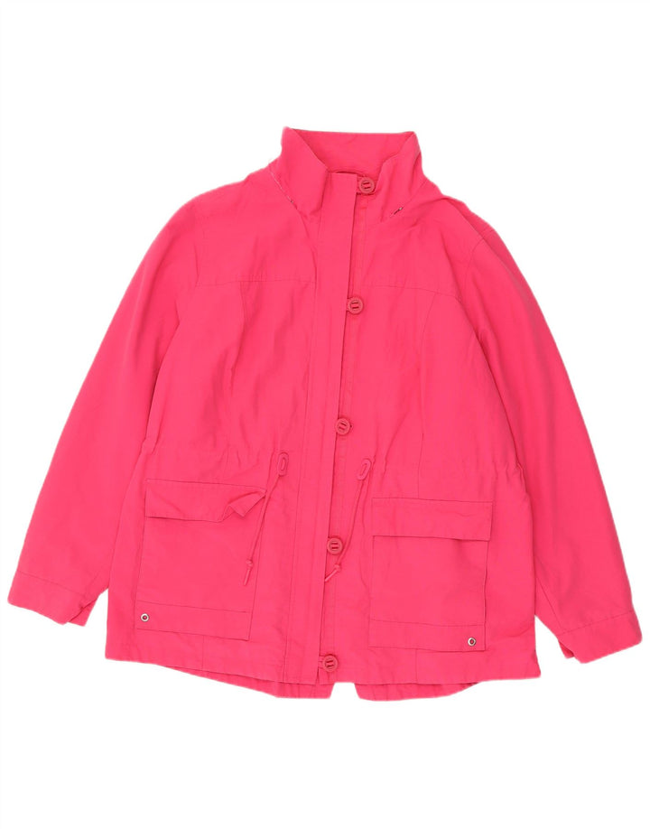 Jaqueta utilitária feminina grande da Marks & Spencer Reino Unido 18 XL algodão rosa