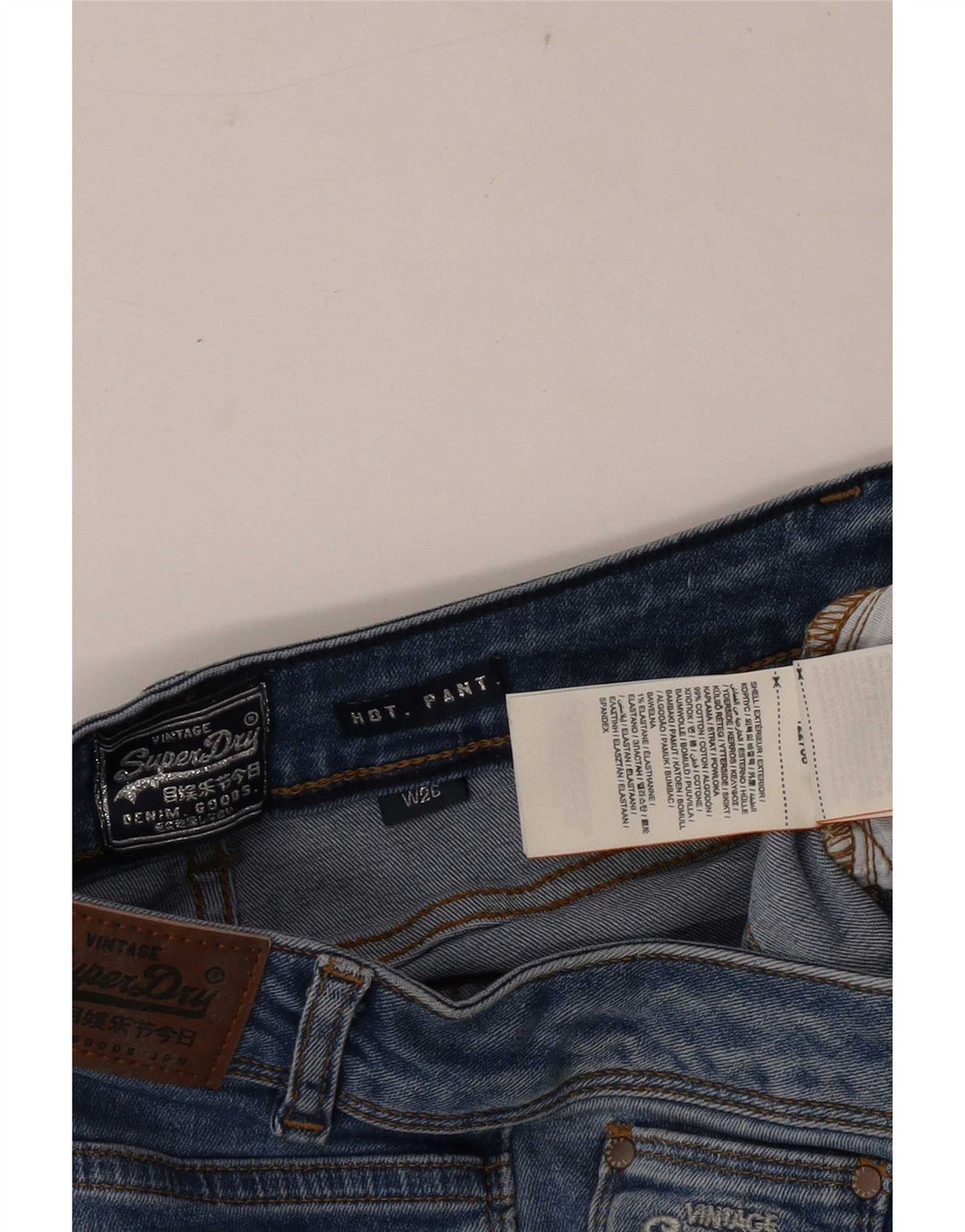 Calça jeans feminina Superdry W26 algodão azul pequeno
