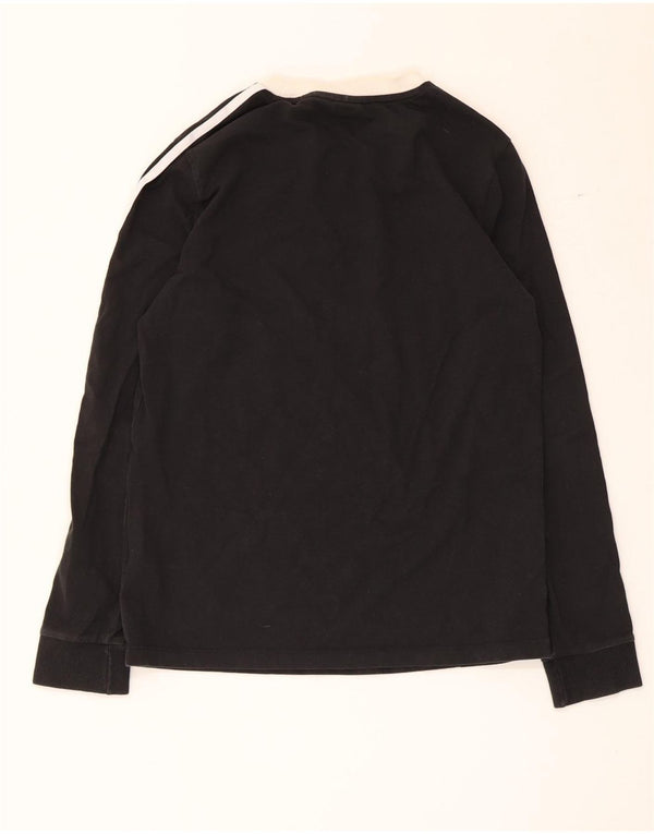 Adidas Mulher Top Manga Longa UK 12 Médio Algodão Preto