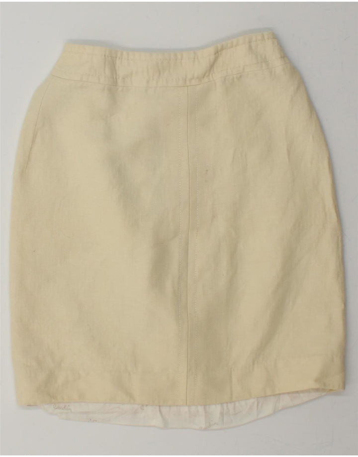 PIERRE CARDIN Womens Pencil Skirt W26 Small Beige Vintage Pierre Cardin and Second-Hand Pierre Cardin from Messina Hembry 