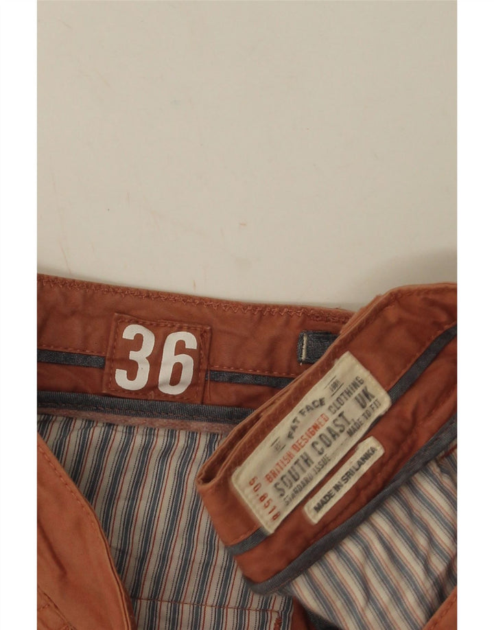Fat Face Mens Chino Shorts W36 Grande Algodão Laranja