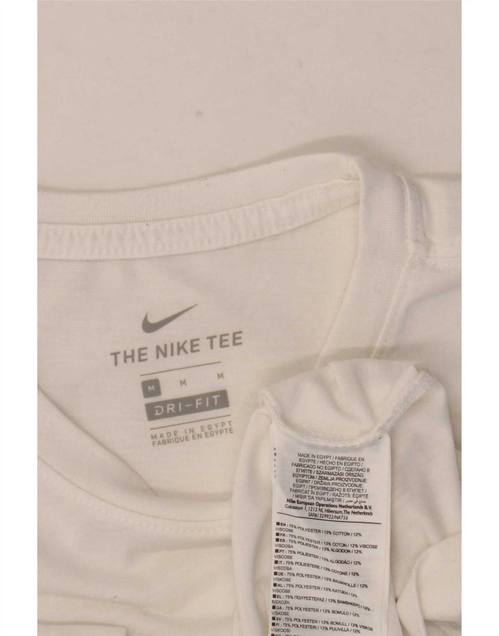 Camiseta Nike Masculina Dri Fit Graphic Top Médio Algodão Branco