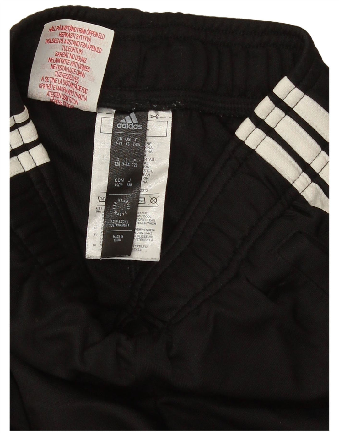 Shorts esportivos Adidas meninos 7-8 anos preto poliéster