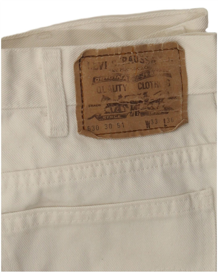 Jeans Levi's 630 Tapered Feminino W33 L27 Off White