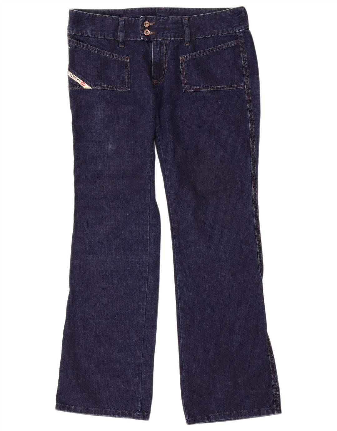 Diesel feminino bootcut jeans W31 L31 azul marinho algodão