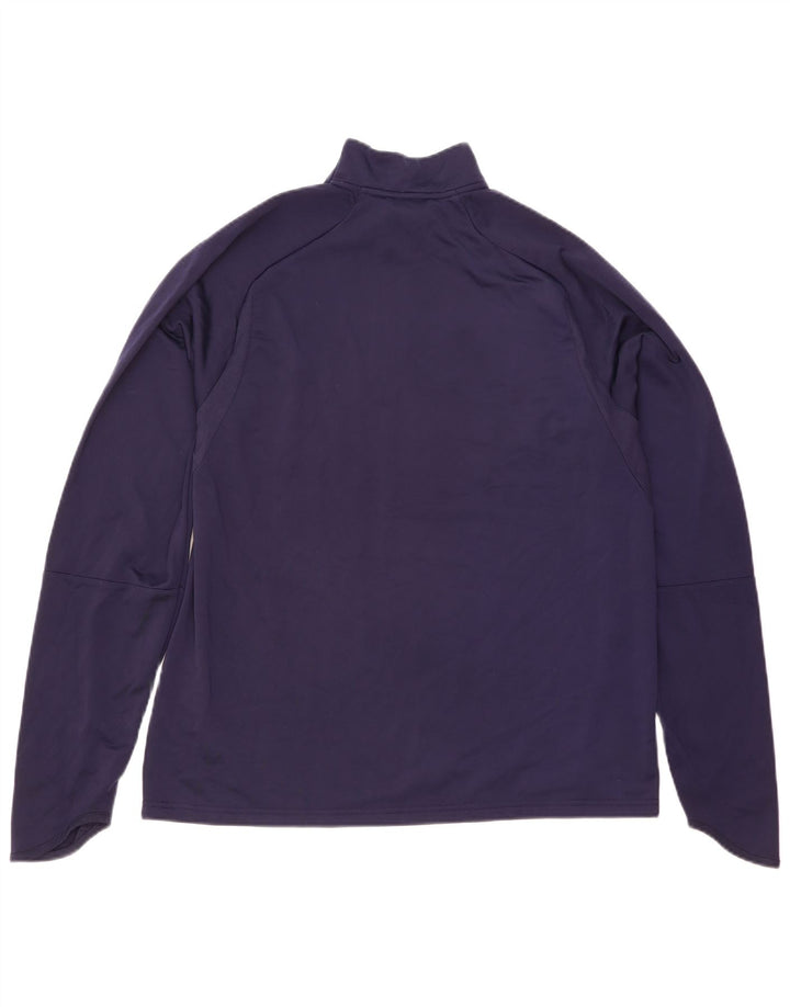 Puma Mens Zip Neck Pullover Treino Top XL Azul Marinho Poliéster