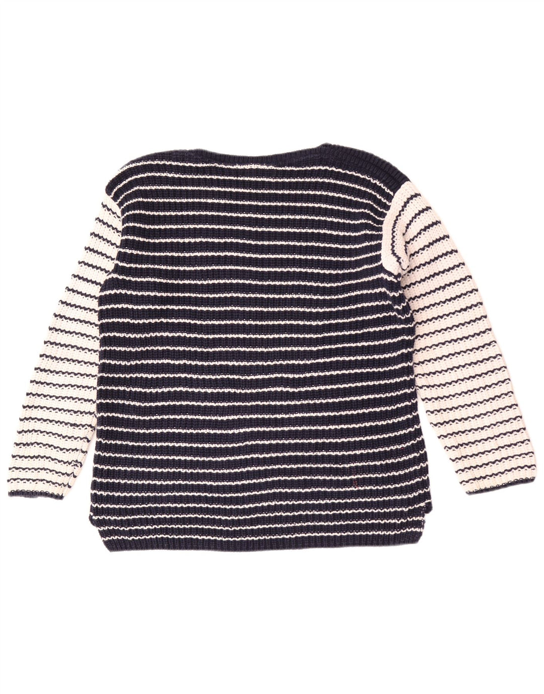 Suéter feminino Marks & Spencer com gola canoa Reino Unido 14 médio azul marinho