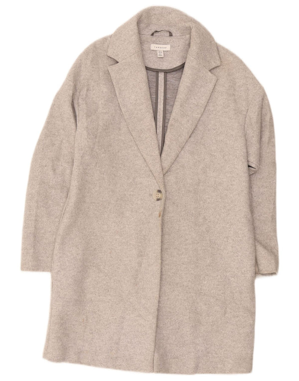 Sobretudo oversized feminino Topshop UK 8 poliéster cinza pequeno
