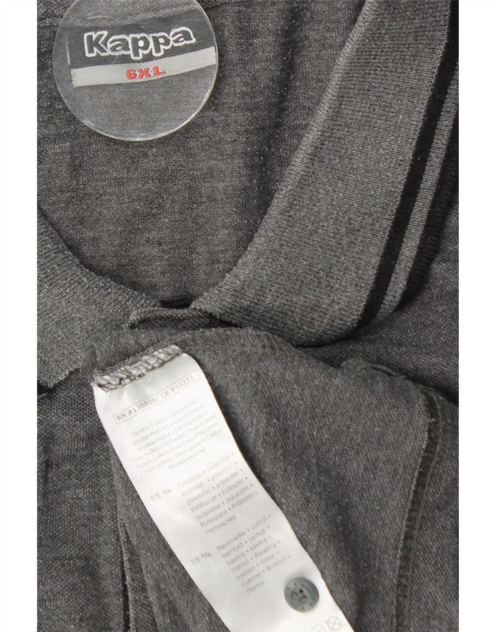 Camisa polo masculina KAPPA 6XL poliéster cinza