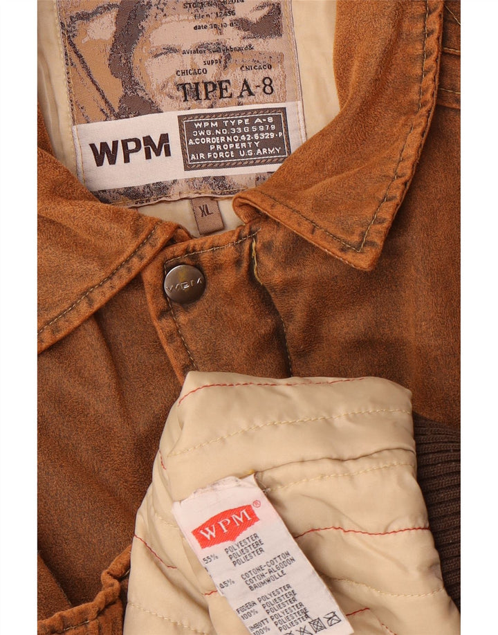 Jaqueta bomber masculina WPM Type A-8 Graphic UK 42 XL marrom colorblock