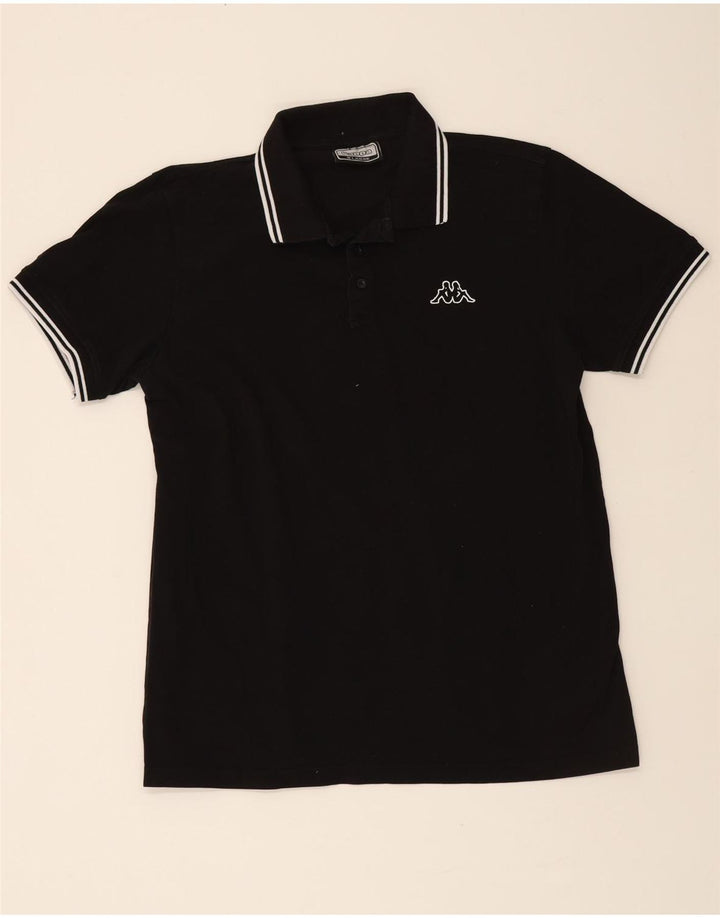 KAPPA Mens Polo Shirt XL Black Cotton Vintage Kappa and Second-Hand Kappa from Messina Hembry 