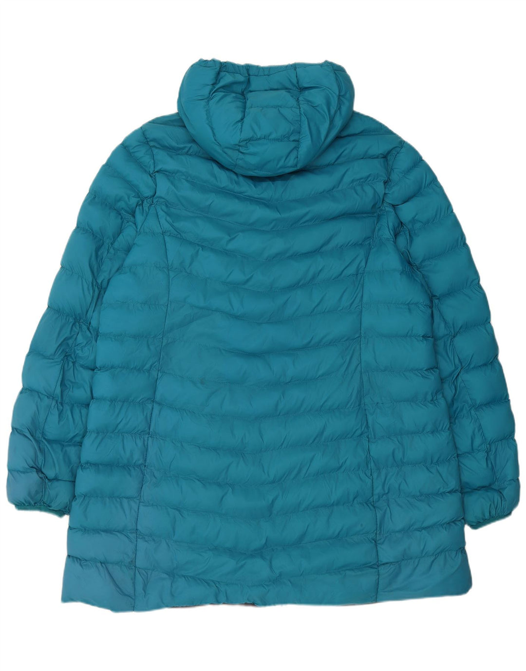 Casaco acolchoado com capuz feminino do armazém da montanha poliéster azul UK 20 2XL