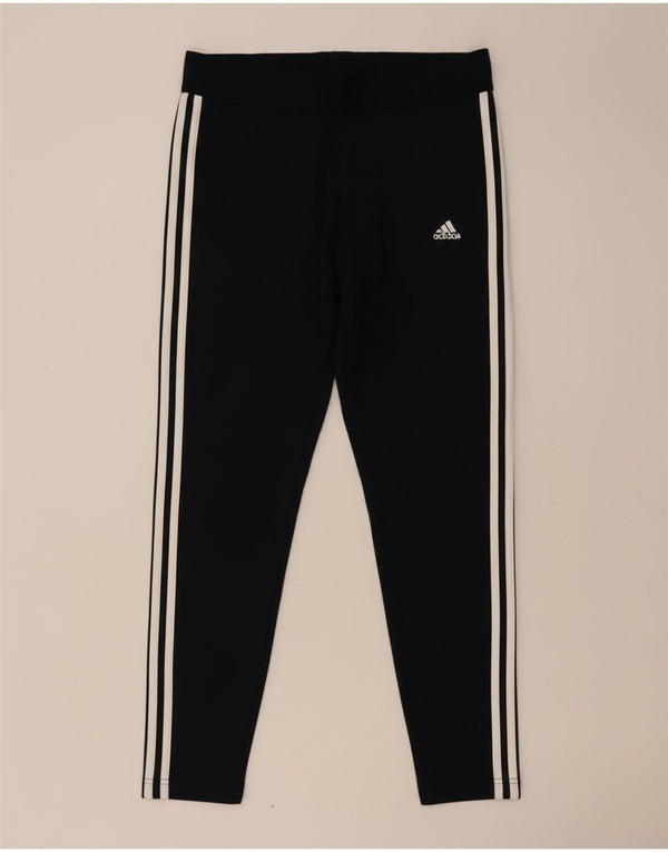 Leggings femininas Adidas UK 16/18 grande algodão azul marinho