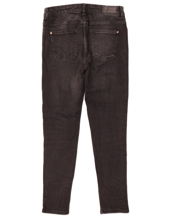 Zara Jeans Skinny Feminino EU 40 Médio W30 L28 Algodão Preto
