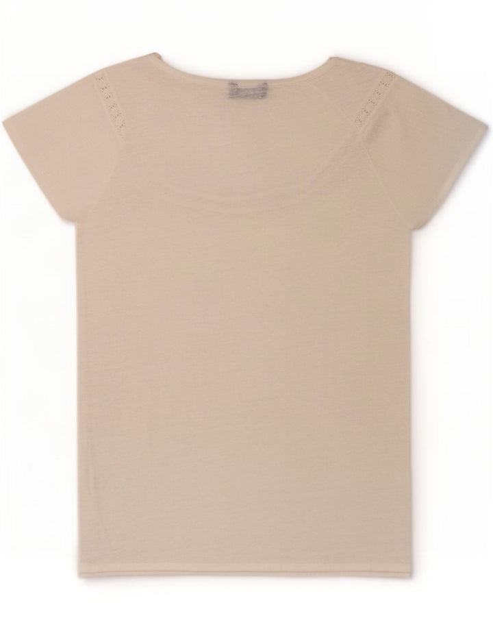 Blusa feminina Massimo Dutti UK 12 médio branco