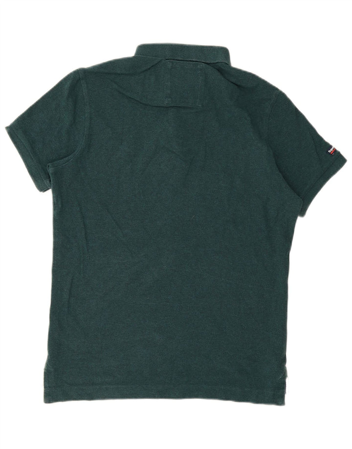 Camisa polo masculina Superdry grande algodão verde