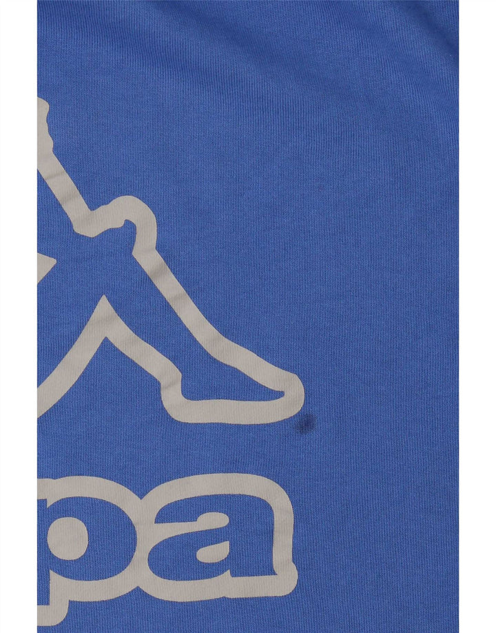 Kappa feminino gráfico oversized moletom jumper UK 12 médio azul
