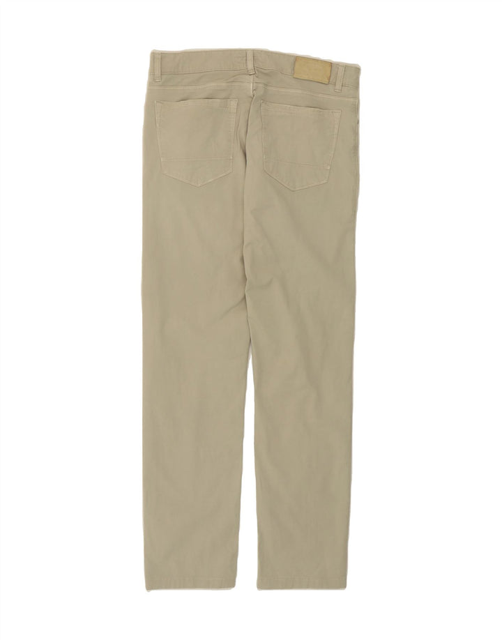 TRUSSARDI Mens Straight Casual Trousers W31 L31 Beige Cotton Vintage Trussardi and Second-Hand Trussardi from Messina Hembry 