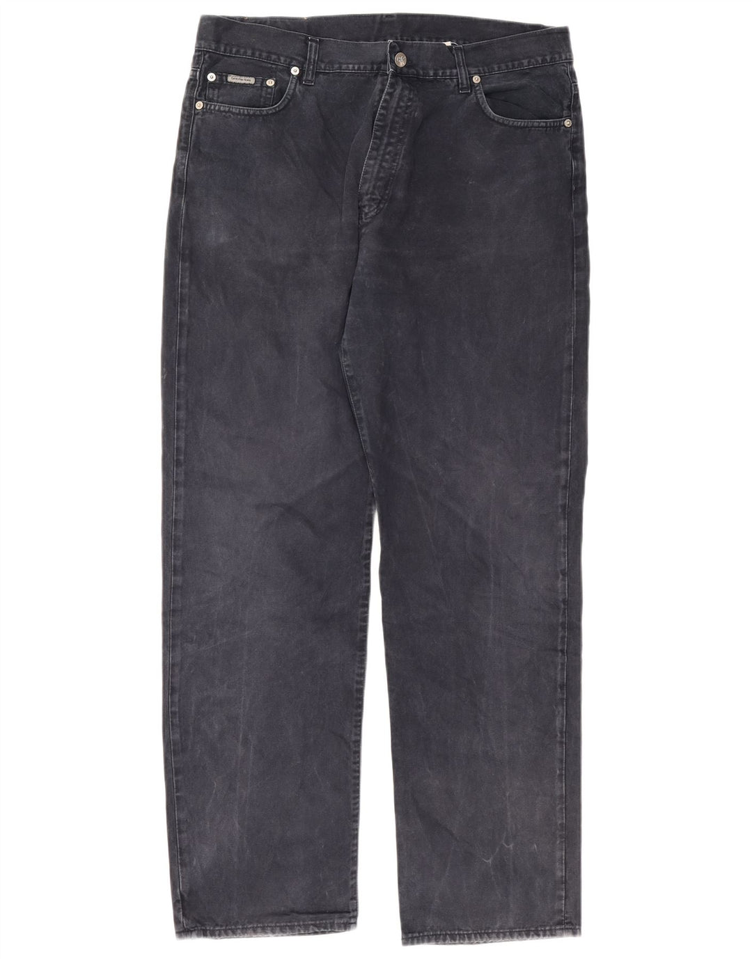 Calça jeans reta masculina Calvin Klein W38 L32 algodão azul marinho