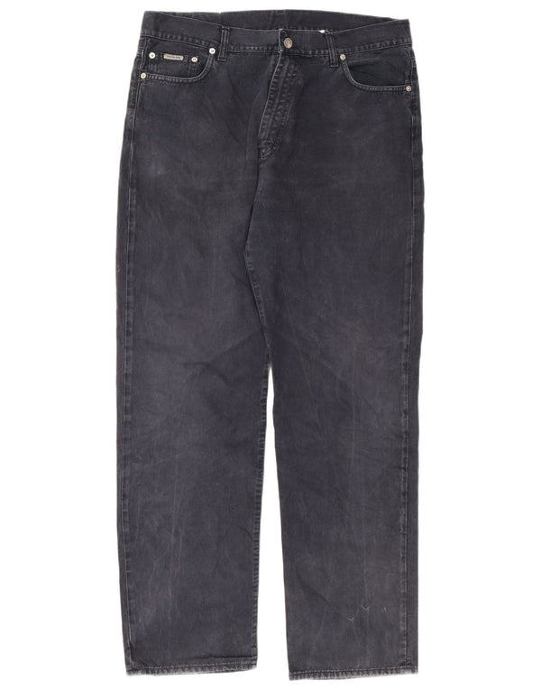 Calça jeans reta masculina Calvin Klein W38 L32 algodão azul marinho